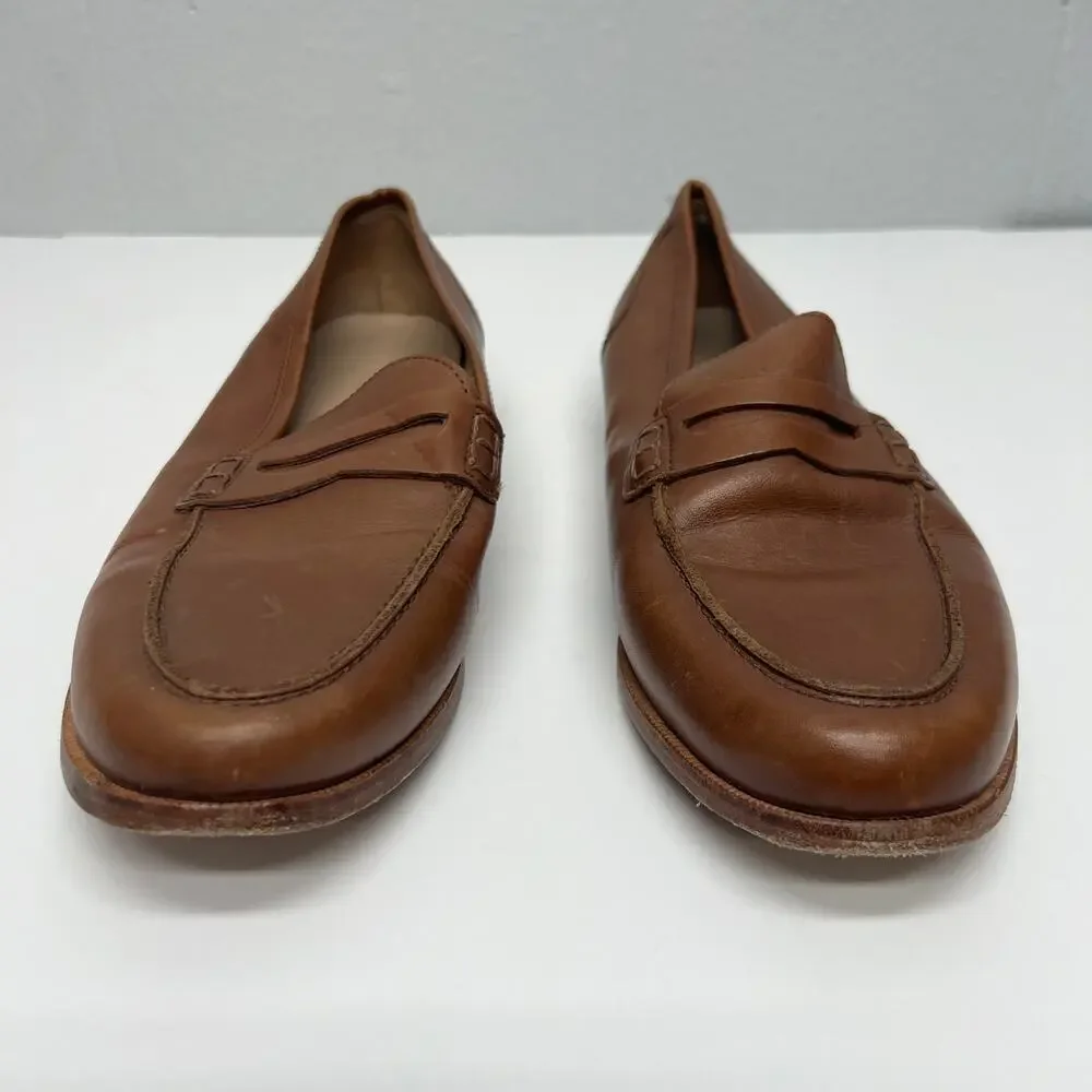 J. Crew Academia Leather Loafers Womens 7.5 School College Work Business Casual